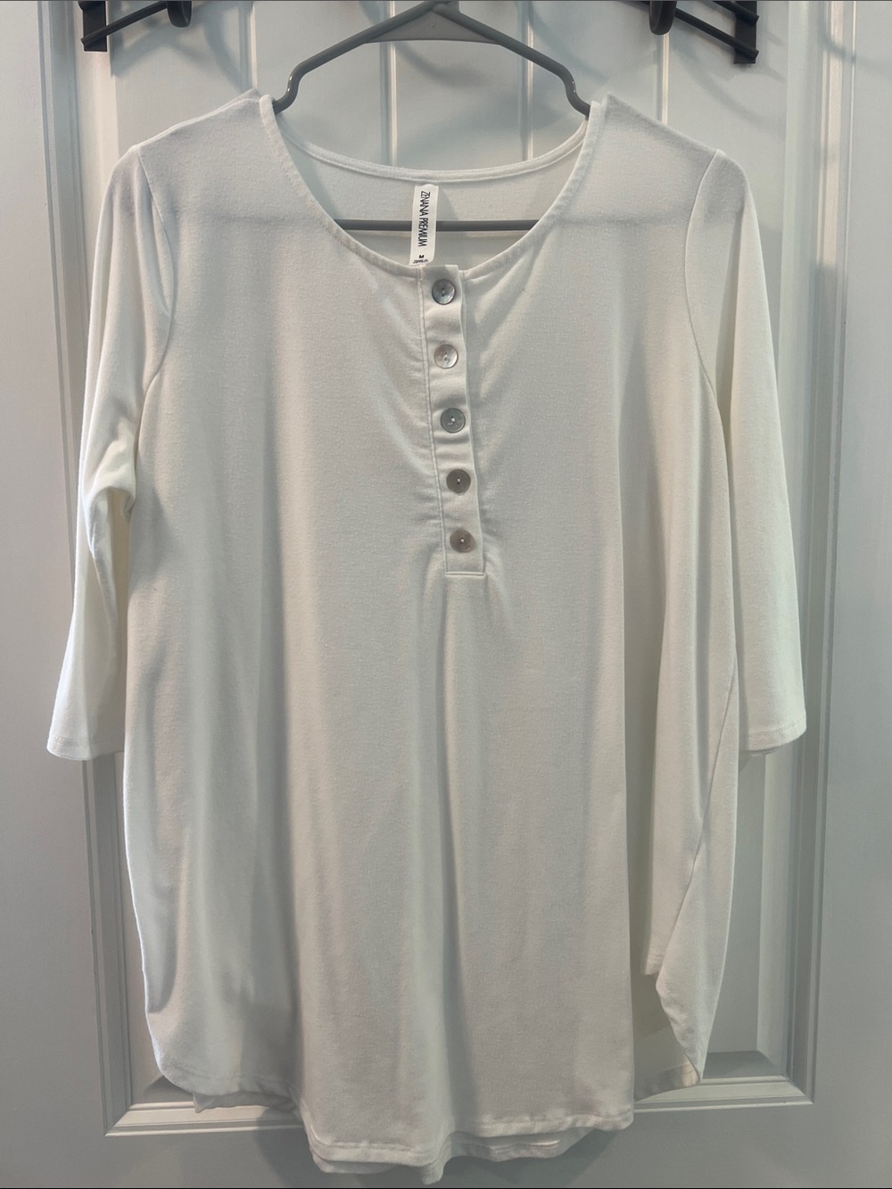 White Button-Front Women’s Top - Classic Comfort